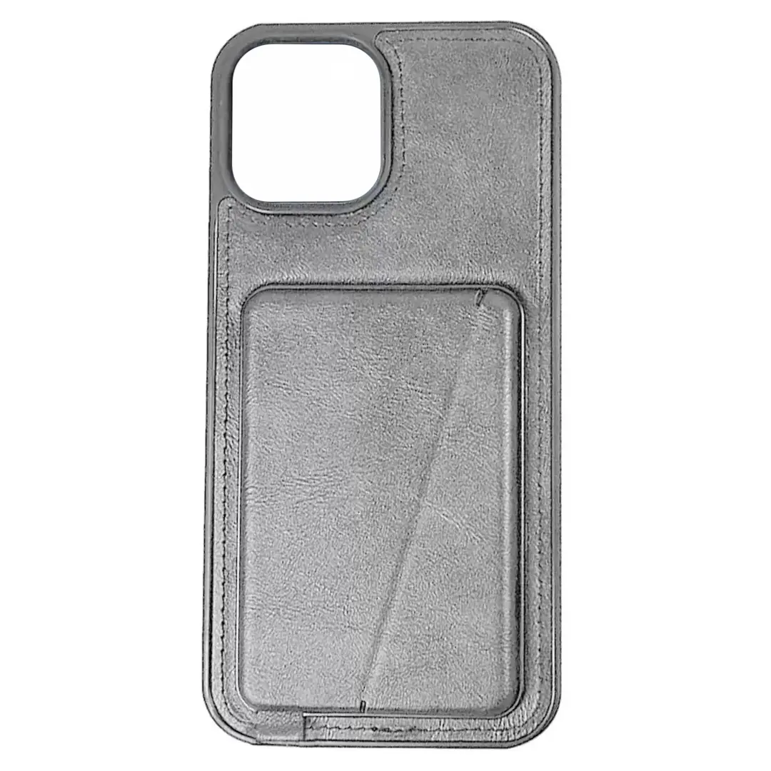 iPhone 15/iPhone 14/iPhone 13 Modern Hidden Card Holder Case Gray